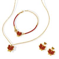 Titanstahl Halskette, mit Verlängerungskettchen von 5cm, Tiger, Modeschmuck & verschiedene Stile für Wahl & für Frau & Emaille, keine, 14mm, Länge:ca. 40 cm, verkauft von PC