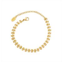Titanstahl Halskette, mit Verlängerungskettchen von 5cm, 18K vergoldet, Modeschmuck & verschiedene Stile für Wahl & für Frau, keine, 4-6mm, Länge:40 cm, verkauft von PC