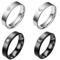 Titantium Steel finger ring, Titan Stål, guldfärg pläterade, olika storlek för val & olika mönster för val, fler färger för val, Säljs av PC