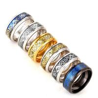 Пальцевидное Кольцо Титановой Стали, титан, Другое покрытие, Мужская & разный размер для выбора, Много цветов для выбора, продается PC