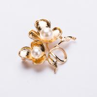 Zinc Alloy Brooches with Plastic Pearl plated & for woman & with rhinestone nickel lead & cadmium free Sold By Lot