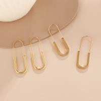 Brass Hoop Earring real gold plated fashion jewelry & for woman golden Sold By Pair
