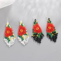 Seedbead Drop Earring with Zinc Alloy fashion jewelry & for woman Sold By Pair