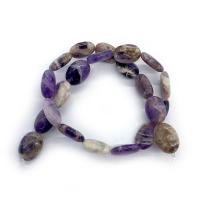 Amethyst Perle, oval, DIY, violett, 13x18mm, ca. 22PCs/Strang, verkauft von Strang