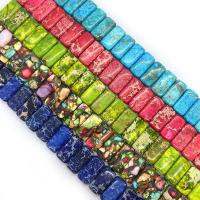 Impression Jasper Beads, Rectangle, DIY, more colors for choice, 10x20mm, Sold Per Approx 38 cm Strand