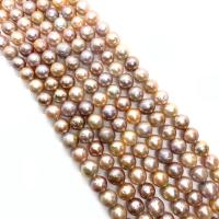Edison-Pearl goutte, Rond, poli, DIY, multicolore, 9-10mm, Vendu par Environ 38 cm brin