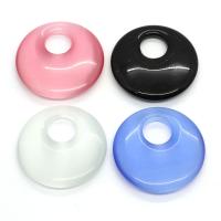 Cats Eye Hangers, met Zwarte Agaat, Ronde, DIY, meer kleuren voor de keuze, 40mm, Verkocht door PC