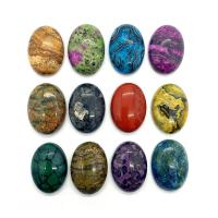 Natural Gemstone Cabochons, Ellipse, DIY & different materials for choice, more colors for choice, 18x25mm, Sold By PC