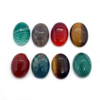 Natural Gemstone Cabochons, Ellipse, DIY & different materials for choice, more colors for choice, 13x18mm, Sold By PC