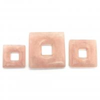 Rose Quartz Pendant,  Square, DIY & different size for choice, pink, Sold By PC