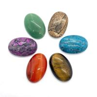 Natural Gemstone Cabochons, Ellipse, DIY & different materials for choice, more colors for choice, 20x30mm, Sold By PC