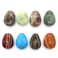 Bijoux Pendentifs en pierres gemmes, pierre gemme, ovale, envoyé au hasard & DIY, couleurs mélangées, 22x30mm, Vendu par PC
