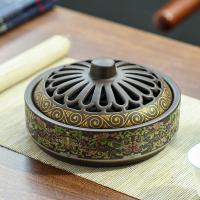 Traditional Ceramic Inserted Burner Incense Seat, Porcelain, handmade, for home and office & durable, more colors for choice, nickel, lead & cadmium free, 155x75mm, Sold By PC