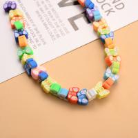 Polymer Ton Perlen , Schmetterling, DIY, gemischte Farben, 10x4mm, verkauft per ca. 15.75 ZollInch Strang