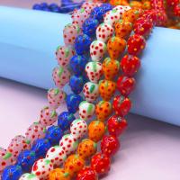 Perles murano faites à la main , chalumeau, fraise, DIY, plus de couleurs à choisir, 12x15mm, Trou:Environ 2mm, Vendu par PC
