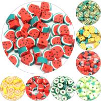 Polymer Clay Beads, Fruit, DIY & different styles for choice, more colors for choice, u7ea65mm, Hole:Approx 2mm, 50PCs/Bag, Sold By Bag
