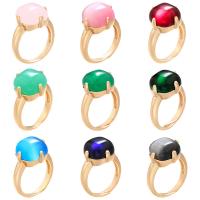 Cubic Zircon Brass δάχτυλο του δακτυλίου, Ορείχαλκος, επιχρυσωμένο, Ρυθμιζόμενο & μικρο ανοίξει κυβικά ζιρκονία & για τη γυναίκα, περισσότερα χρώματα για την επιλογή, 27x21mm, Sold Με PC
