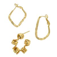 Brass Hoop Earring plated & for woman Sold By Pair