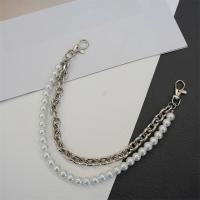 Zinc Alloy Bag Straps with Iron platinum color plated Double Layer & punk style & for woman 10mm Length Approx 40 cm Sold By PC
