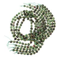 Rubin Zoisit Perle, mit Seedbead, Quadrat, DIY & facettierte, grün, 5x5x5mm, verkauft per ca. 15.6 ZollInch Strang