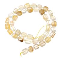Naturlig krystal perler, Citrin, med Seedbead, Infinity, du kan DIY, gul, klasse A, 7x7x7mm, Solgt Per Ca. 15 inch Strand