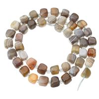 Natural Persian Gulf agate Beads, with Seedbead, Square, DIY, grey, 7x7x7mm, Sold Per Approx 15.5 Inch Strand