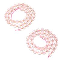 Natural Rose Quartz Beads, with Seedbead, Square, DIY & different size for choice & faceted, pink, Sold By Strand