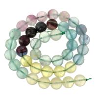 Natural Fluorite Beads, Colorful Fluorite, Round, DIY & different size for choice, multi-colored, Grade AB, Sold Per Approx 16 Inch Strand