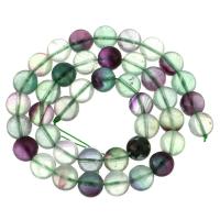 Fluorit Beads, Farverige Fluorite, Runde, du kan DIY & forskellig størrelse for valg, flerfarvede, klasse A, Solgt Per Ca. 16 inch Strand