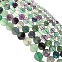 Natural Fluorite Beads, Colorful Fluorite, Round, DIY & different size for choice, multi-colored, Grade AB, Sold Per Approx 16 Inch Strand