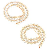 Natürlicher Citrin Perlen, Gelbquarz Perlen, rund, DIY & verschiedene Größen vorhanden & facettierte, gelb, verkauft per ca. 15 ZollInch Strang