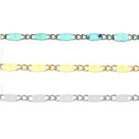 Nehrđajućeg čelika Bar lanac, 304 nehrđajućeg čelika, možete DIY & twist ovalni lanac, više boja za izbor, 2mm, 10m/spool, Prodano By spool