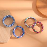 argile de polymère bracelet, avec fil de queue de tigre, Vintage & pour femme, plus de couleurs à choisir, 6mm, Longueur:Environ 50 cm, Vendu par PC