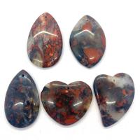 Dragon Blood stone Pendant random style & 5 pieces 35x45- Sold By Set