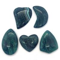 Agate Jewelry Pendants Dragon Veins Agate random style & 5 pieces mixed colors 35x45- Sold By Set