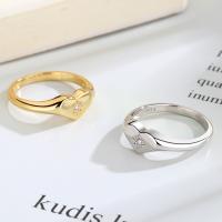 白銅 指輪, メッキ, 異なるサイズの選択 & 女性用 & ライン石のある, 無色, ニッケル、鉛、カドミウムフリー, 6.42mm,19.2mm, 売り手 パソコン