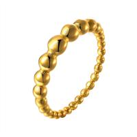 Edelstahl Ringe, 304 Edelstahl, Modeschmuck & verschiedene Größen vorhanden & für Frau, goldfarben, 3.70mm, verkauft von PC