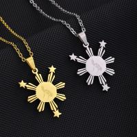 Couple Necklace 304 Stainless Steel Vacuum Ion Plating fashion jewelry & Unisex Length Approx 19.69 Inch Sold By PC