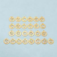 Jóias Pingentes de aço inoxidável, Aço inoxidável 304, joias de moda & DIY & vazio, dourado, 20mm, vendido por PC
