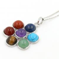 Natural Gemstone Necklace Zinc Alloy with Gemstone Unisex nickel lead & cadmium free Length Approx 17.72 Inch Sold By PC