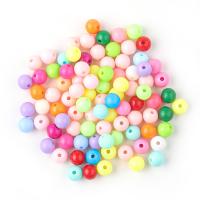 Acryl Schmuck Perlen, rund, DIY & Volltonfarbe, keine, 7.70mm, Bohrung:ca. 1.8mm, 100PCs/Tasche, verkauft von Tasche