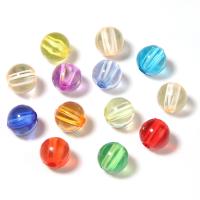 Transparente Acryl-Perlen, Acryl, rund, DIY, gemischte Farben, 8mm, Bohrung:ca. 2mm, 100PCs/Tasche, verkauft von Tasche