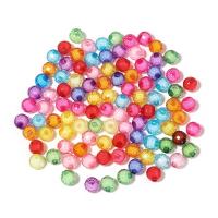 Bead in Bead Acrylic Beads Round color-lined DIY Sold By Bag