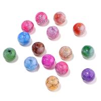 Acrylic Jewelry Beads, Round, DIY & different size for choice & crackle, mixed colors, 8/10/12mm, 100PCs/Bag, Sold By Bag