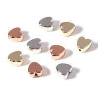 Copper Coated Plastic Beads Heart plated DIY Approx 1.2mm Sold By Bag