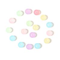 Perles acryliques dépolies, Acrylique, Rond, DIY & normes différentes pour le choix & givré, couleurs mélangées, 6/8/10mm, 100PC/sac, Vendu par sac