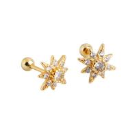 925 Sterling Silver Stud Earrings, plated, for woman & with rhinestone, more colors for choice, 12x9.40mm, Sold By Pair