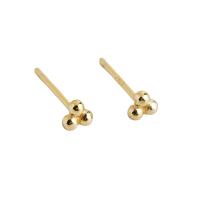 925 Sterling Silver Stud Earrings, plated, fashion jewelry & for woman, more colors for choice, 12.60x4mm, Sold By Pair