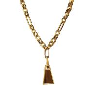 Messing Halskette, mit Tigerauge, goldfarben plattiert, verschiedene Stile für Wahl & für Frau, 35mm, Länge:ca. 17.7 ZollInch, verkauft von PC