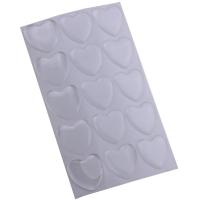 Fashion Resin Cabochons, Heart, DIY & epoxy gel, clear, 24.50x24.50x1.60mm, Sold By PC